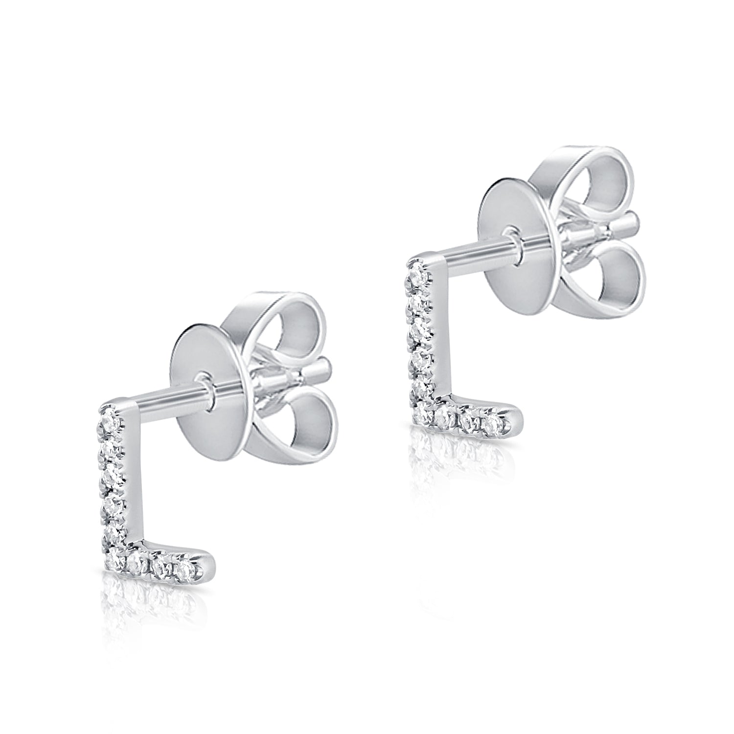Gold and Diamond Initial Earring - The Ear Stylist by Jo Nayor