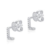 Gold and Diamond Initial Earring - The Ear Stylist by Jo Nayor