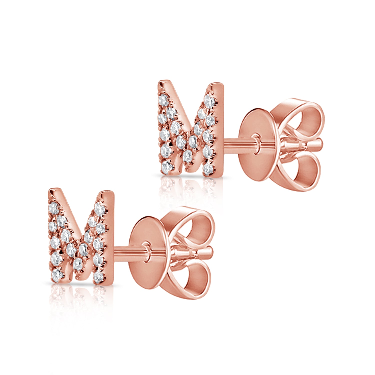 Gold and Diamond Initial Earring - The Ear Stylist by Jo Nayor