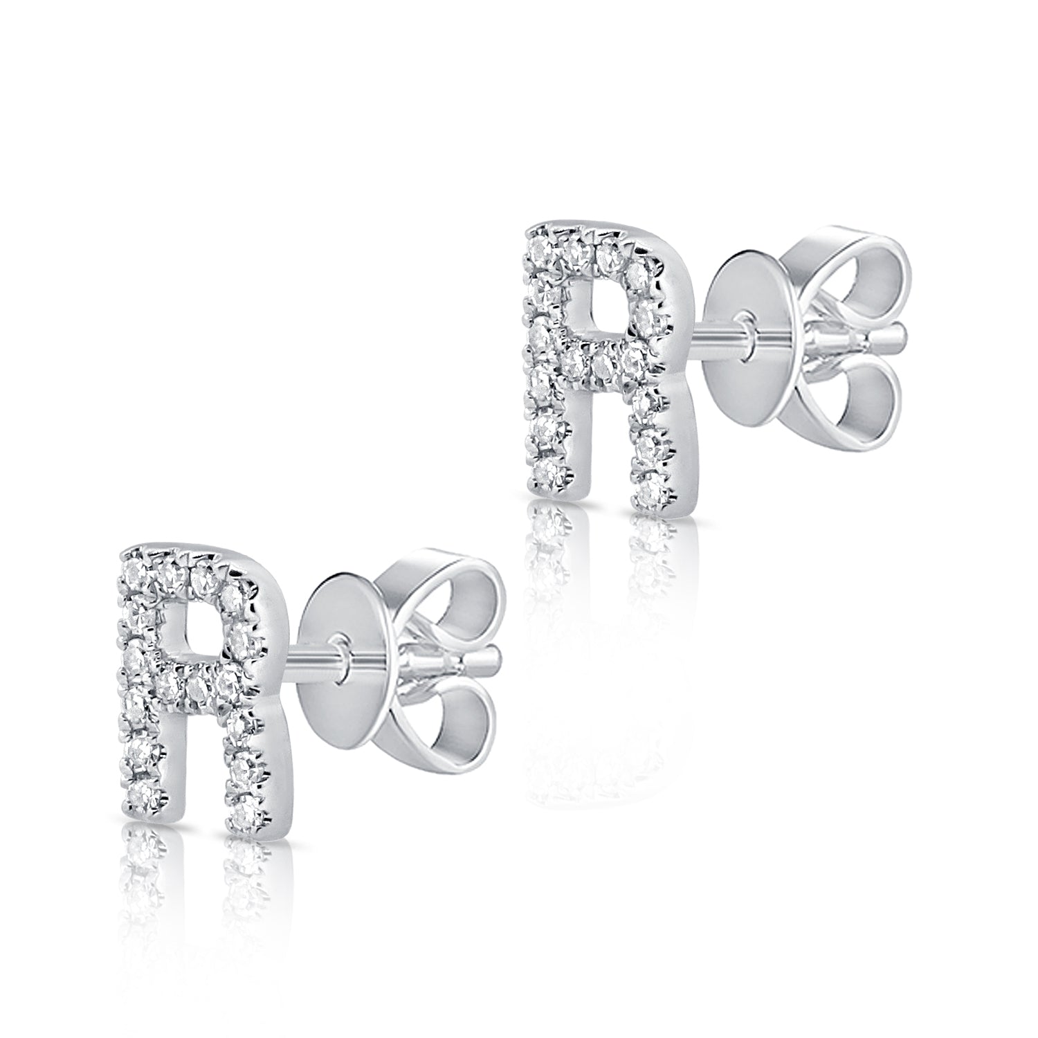 Gold and Diamond Initial Earring - The Ear Stylist by Jo Nayor