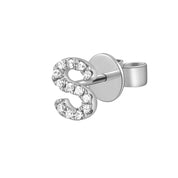Gold and Diamond Initial Earring - The Ear Stylist by Jo Nayor