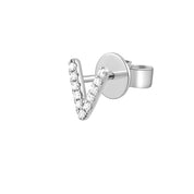 Gold and Diamond Initial Earring - The Ear Stylist by Jo Nayor
