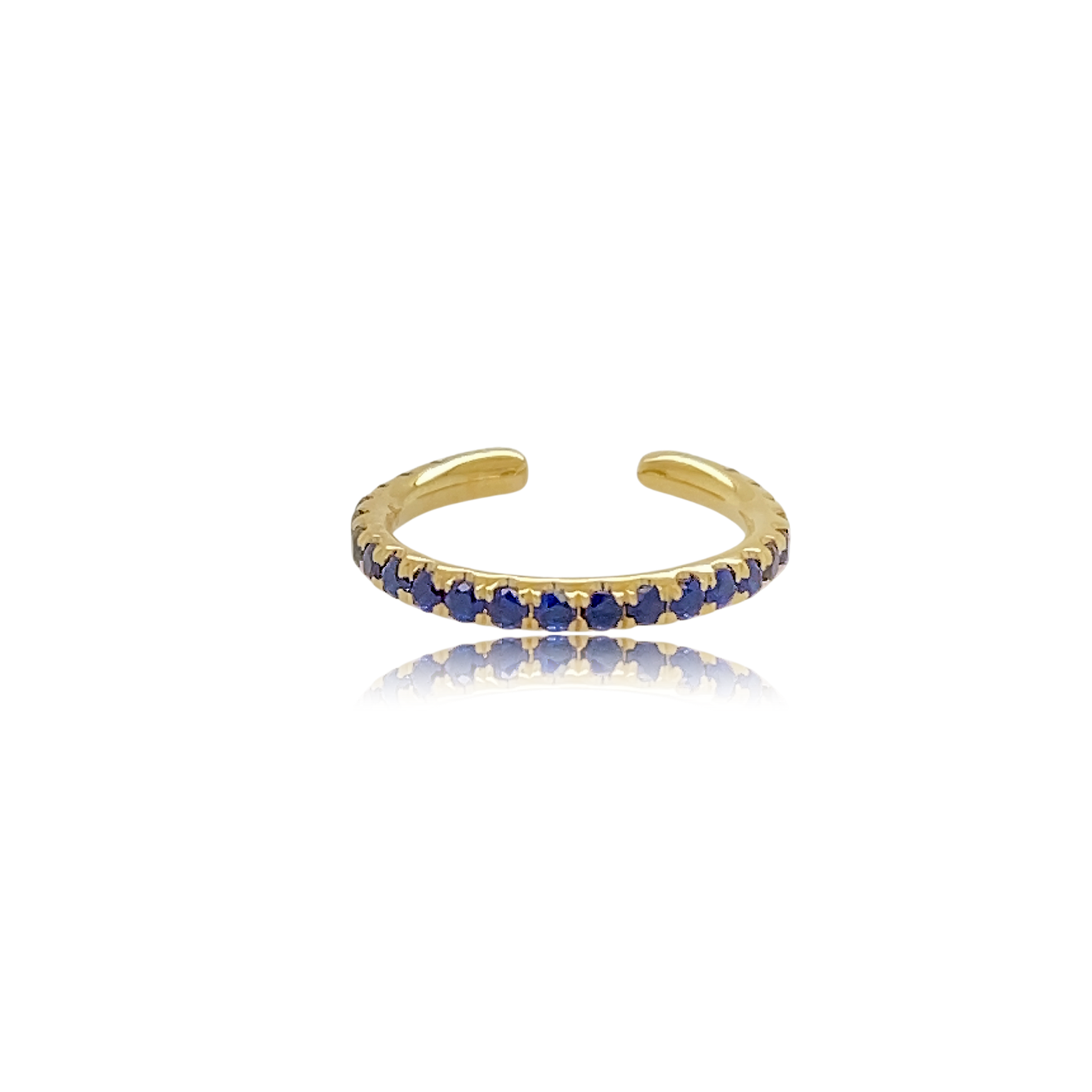 Blue Sapphire Ear Cuff- Designer Earrings - The EarStylist by Jo Nayor