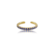 Blue Sapphire Ear Cuff- Designer Earrings - The EarStylist by Jo Nayor
