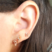 Gold and Diamond Initial Earring - The Ear Stylist by Jo Nayor