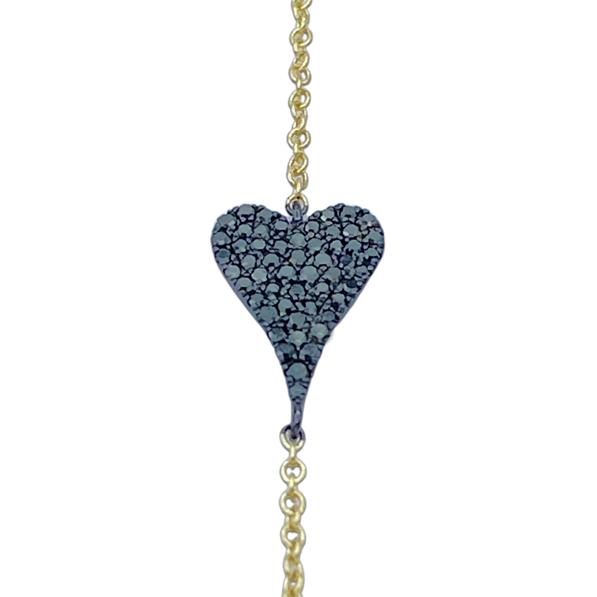 Black Diamond Heart Bracelet - Designer Bracelet - Jo Nayor