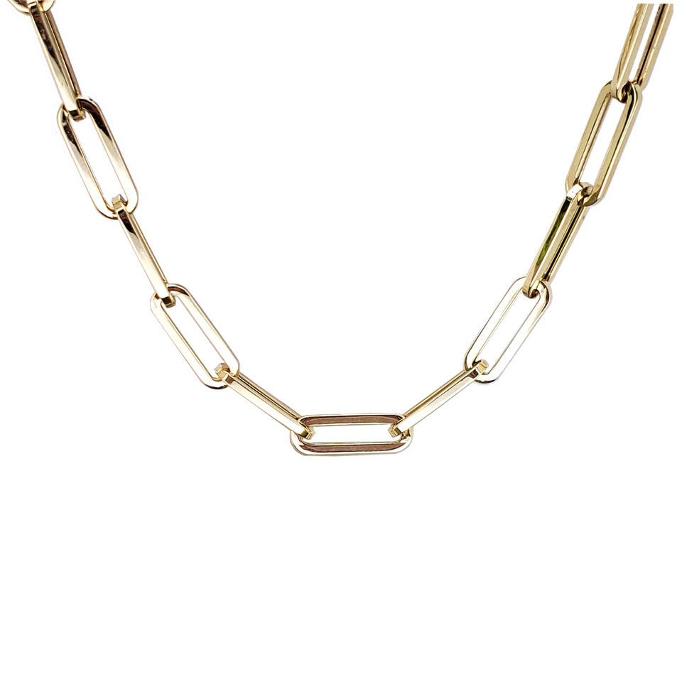Supreme Link 14K Gold Chain Necklace - Designer Earrings - The EarStylist by Jo Nayor