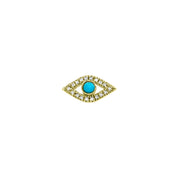Turquoise Evil Eye Stud Earring - Designer Earrings - The EarStylist by Jo Nayor