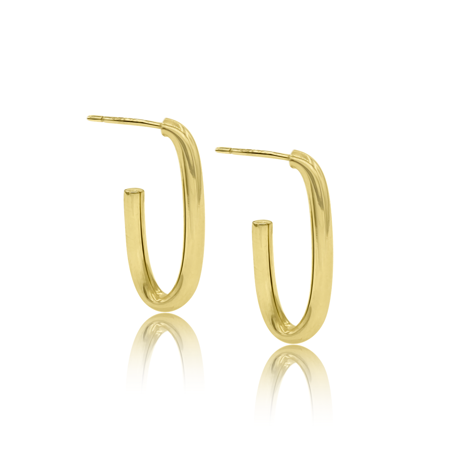 14K Gold U Hoops - Designer Earrings - The EarStylist by Jo Nayor