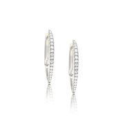 V - Shaped Diamond Hoop Earrings - The EarStylist by Jo Nayor