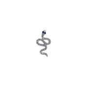 14K Gold & Diamond Snake Stud Earring - Designer Earrings - The EarStylist by Jo Nayor