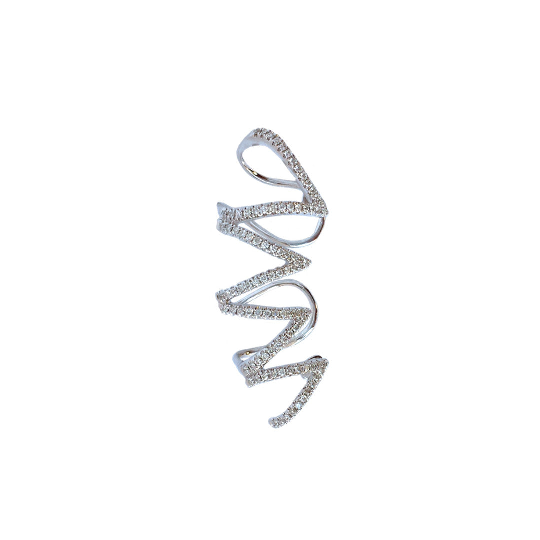 Gold and Diamond Ear Topper - The Ear Stylist by Jo Nayor