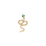 14K Gold & Diamond Snake Stud Earring - Designer Earrings - The EarStylist by Jo Nayor