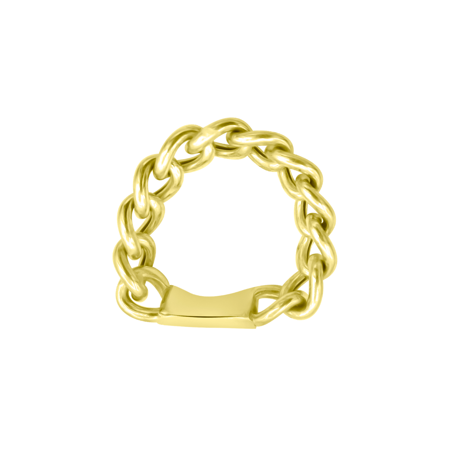 14K Gold Chain Link Ring - Designer Jewelry - Jo Nayor