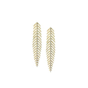 Diamond Feather Earring - The Ear Stylist by Jo Nayor