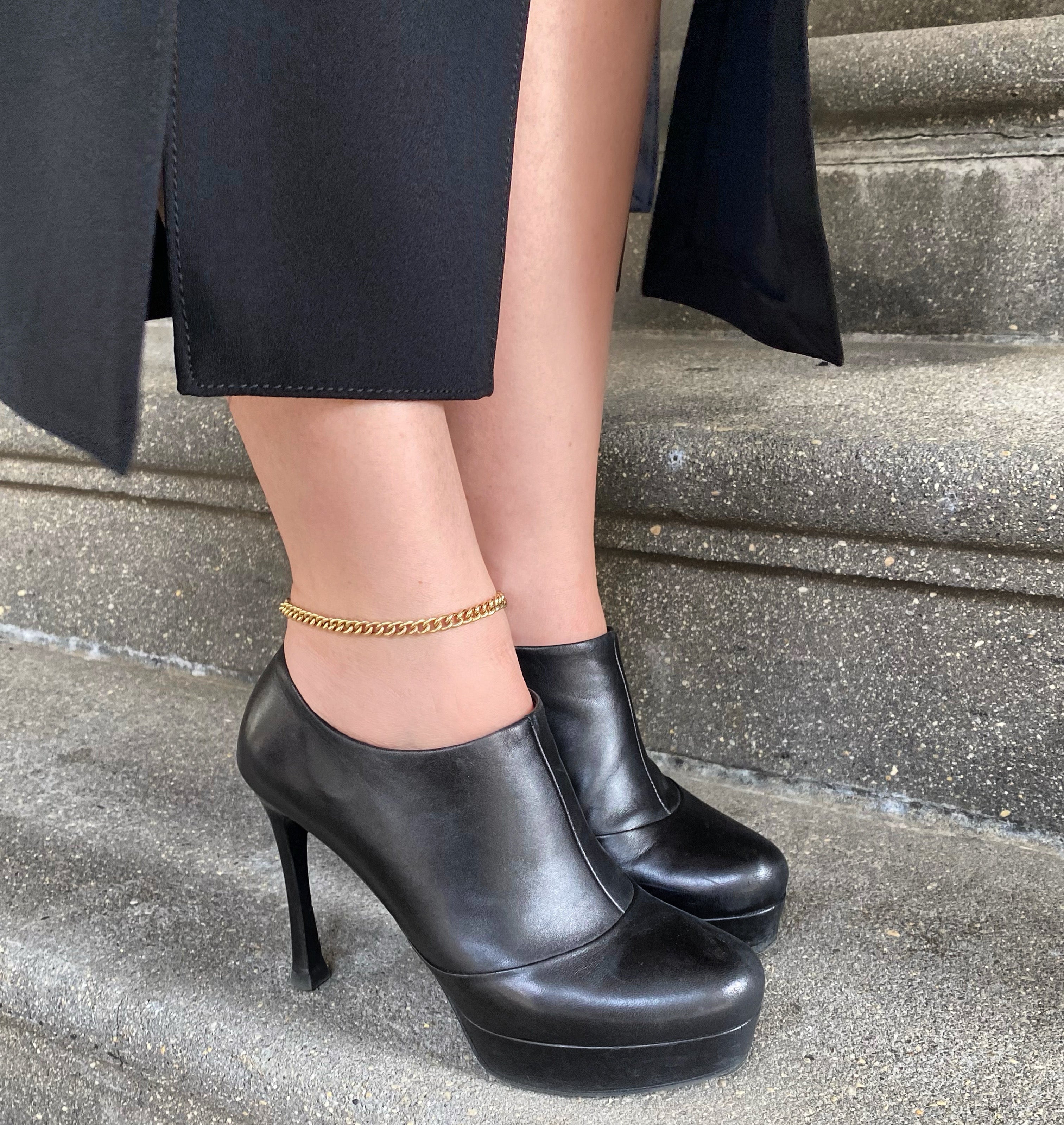 Curb Link Anklet - Gold Anklets - The Ear Stylist by Jo Nayor