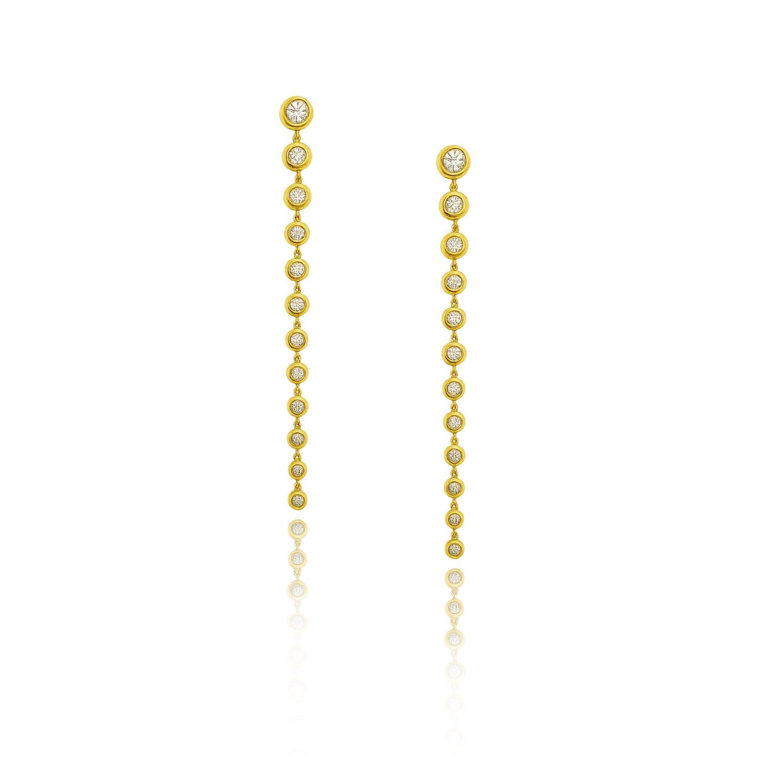 Graduated Bezel Diamond Duster Earring