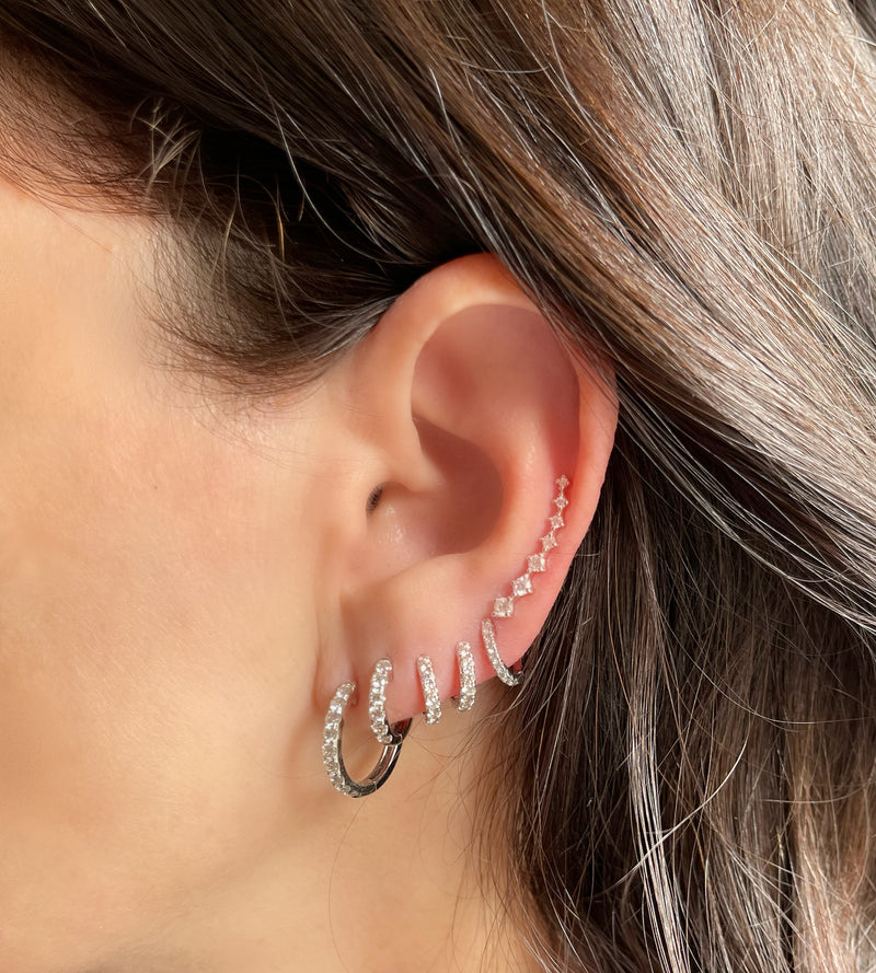 Seven Diamond Climber Earring - The Ear Stylist by Jo Nayor