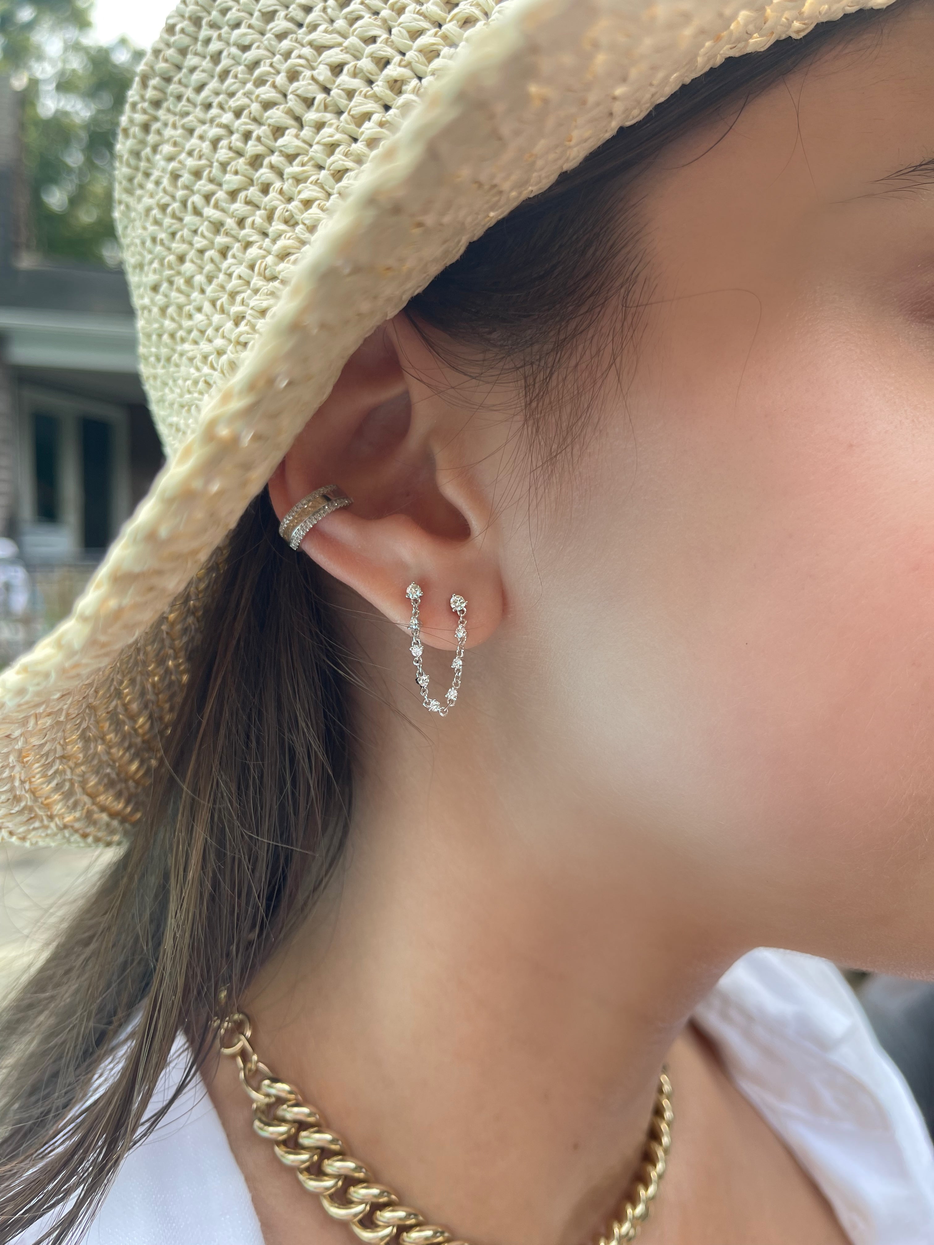 Diamond Border Ear Cuff