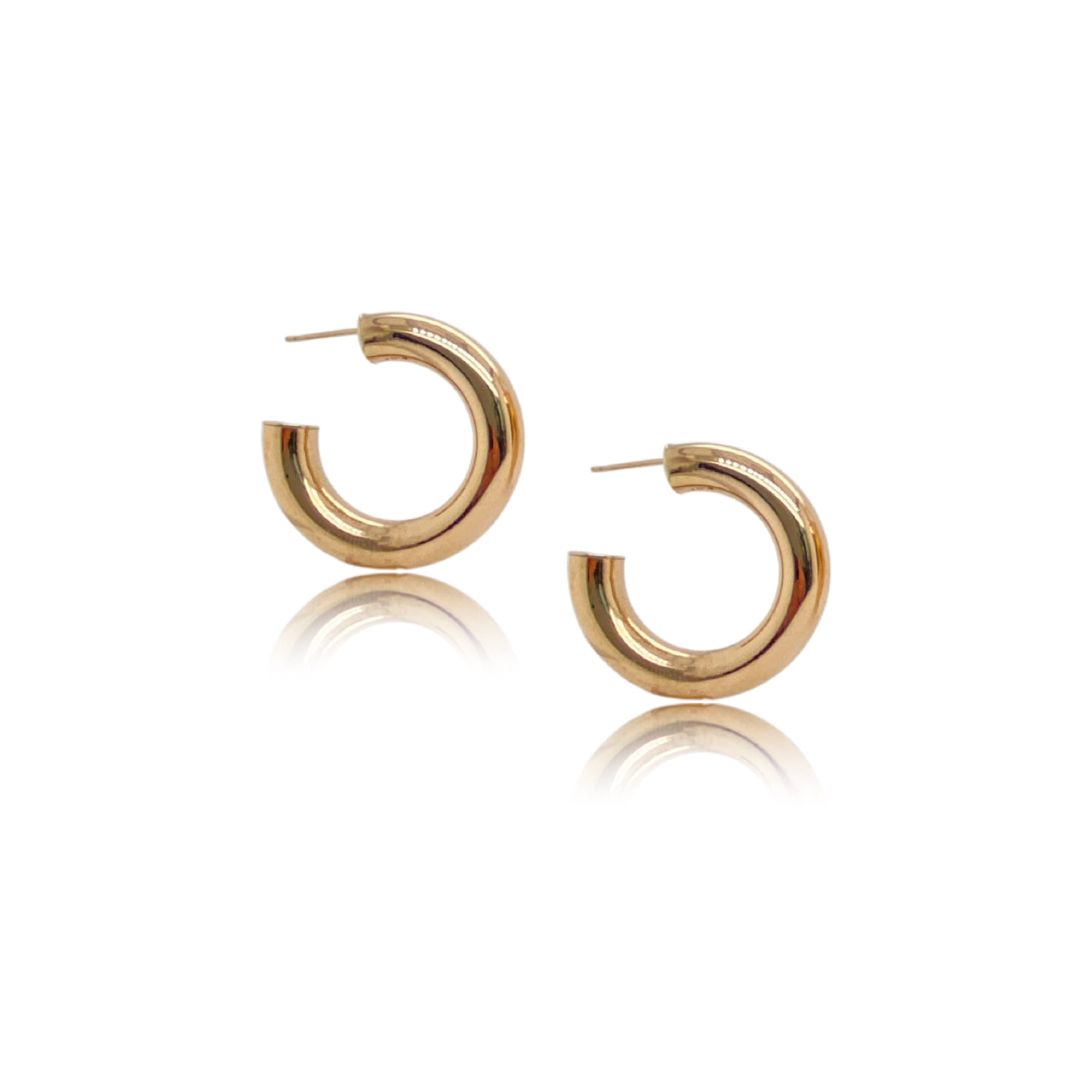 14K Gold Chunky Hoops