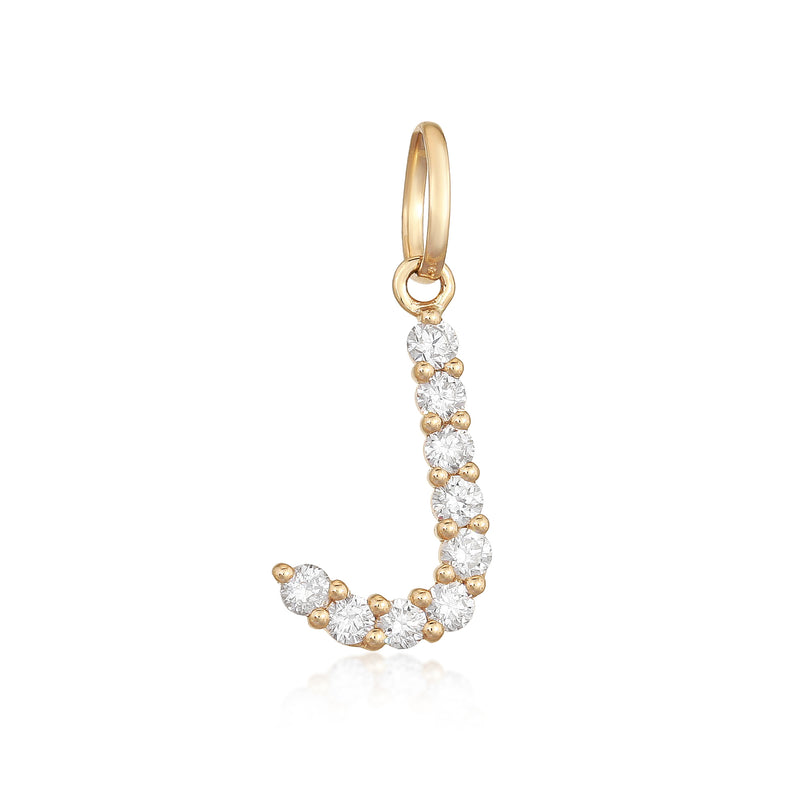 Diamond Initial Charm - Gold & Diamond Charms - EarStylist by Jo Nayor