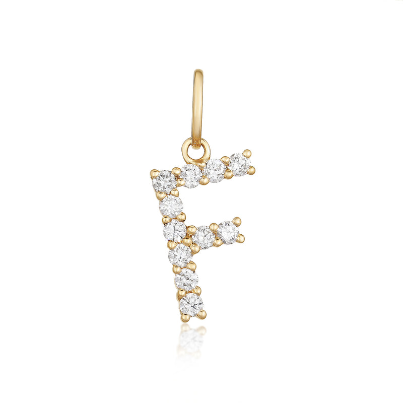 Diamond Initial Charm - Gold & Diamond Charms - EarStylist by Jo Nayor