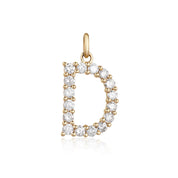 Diamond Initial Charm - Gold & Diamond Charms - EarStylist by Jo Nayor