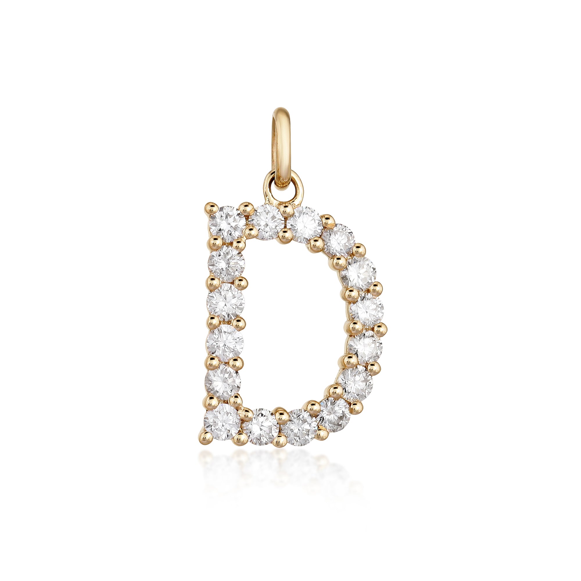 Diamond Initial Charm - Gold & Diamond Charms - EarStylist by Jo Nayor