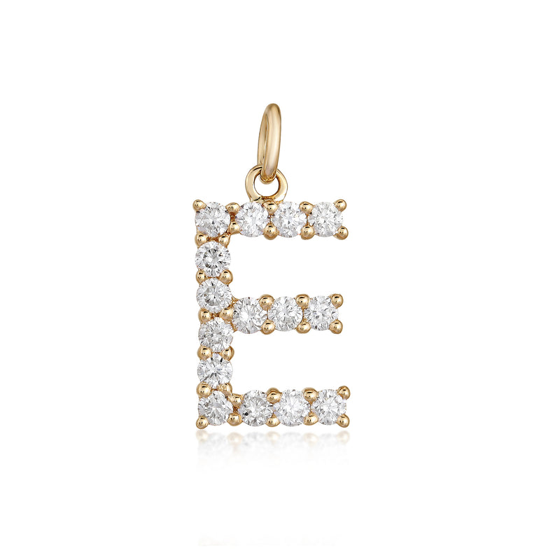 Diamond Initial Charm - Gold & Diamond Charms - EarStylist by Jo Nayor