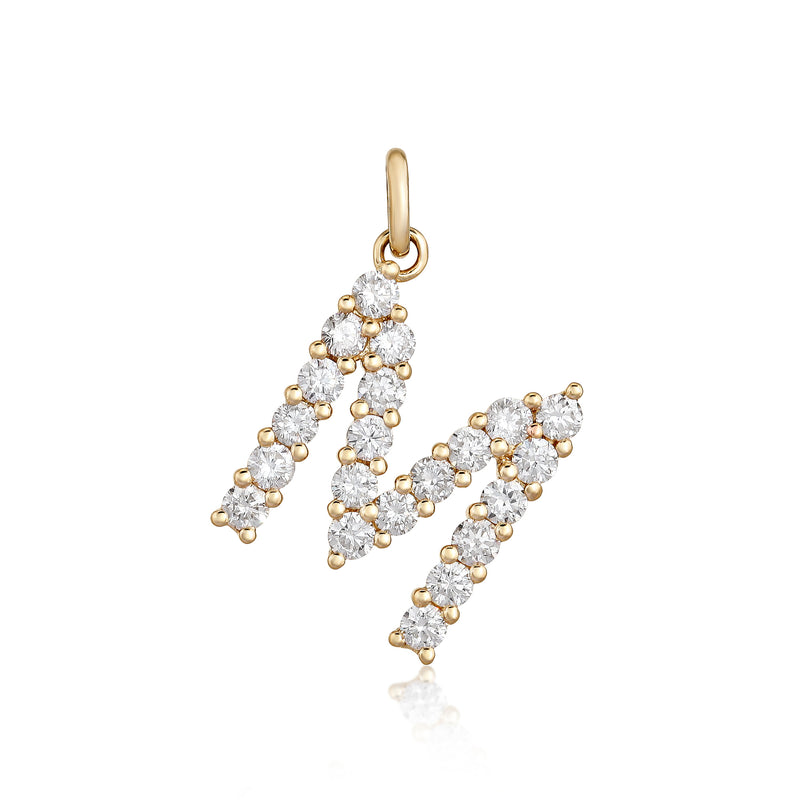 Diamond Initial Charm - Gold & Diamond Charms - EarStylist by Jo Nayor