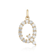 Diamond Initial Charm - Gold & Diamond Charms - EarStylist by Jo Nayor