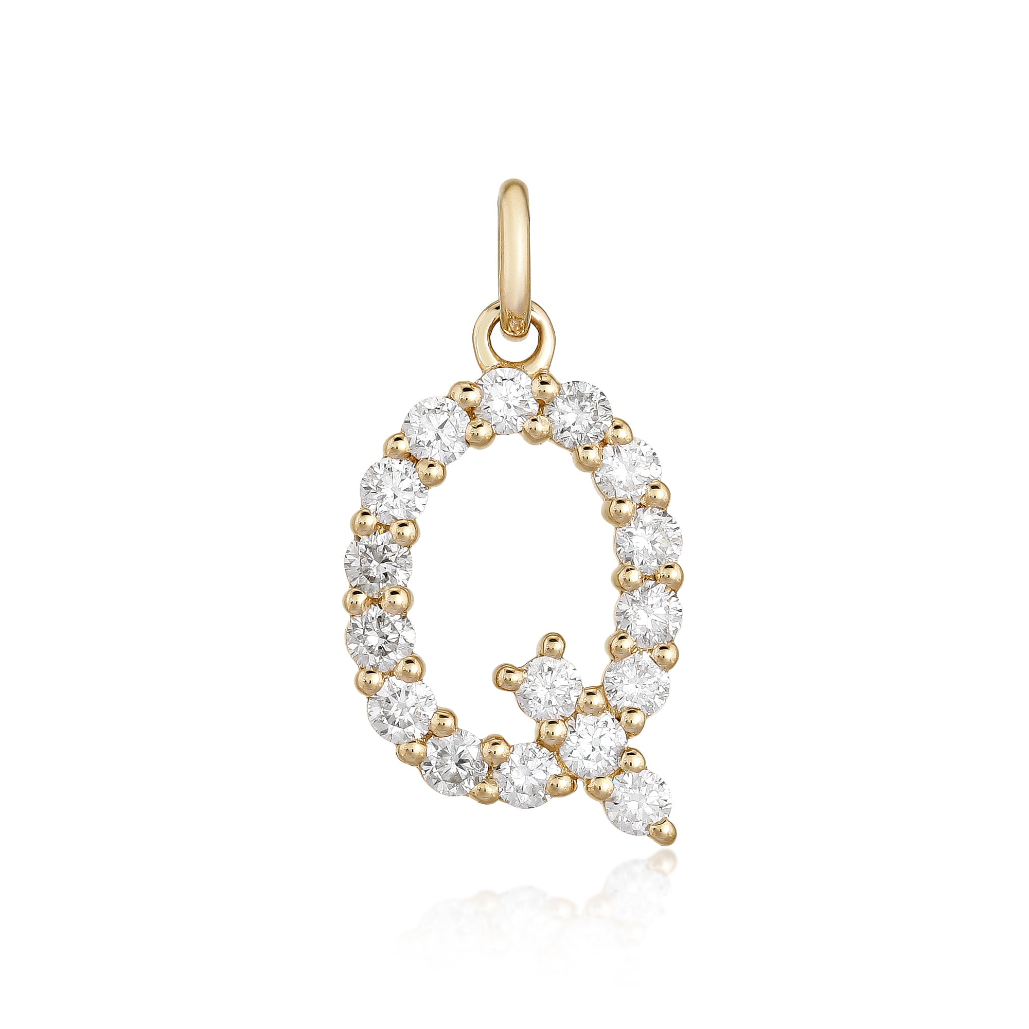Diamond Initial Charm - Gold & Diamond Charms - EarStylist by Jo Nayor