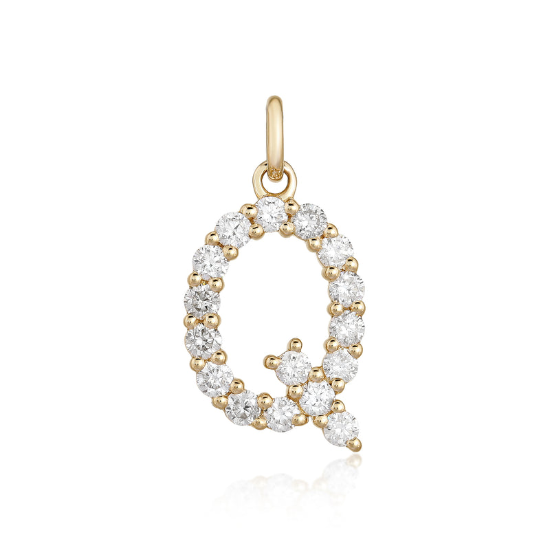 Diamond Initial Charm - Gold & Diamond Charms - EarStylist by Jo Nayor