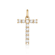 Diamond Initial Charm - Gold & Diamond Charms - EarStylist by Jo Nayor