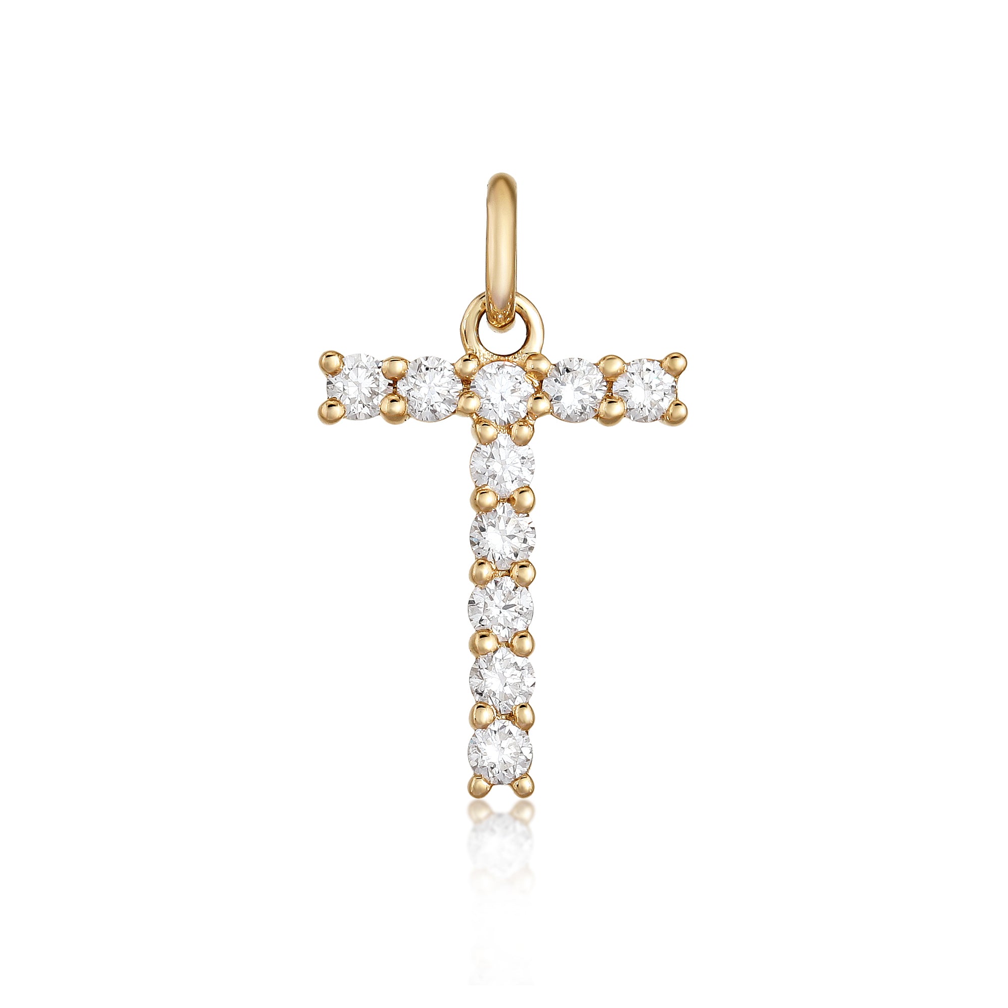 Diamond Initial Charm - Gold & Diamond Charms - EarStylist by Jo Nayor