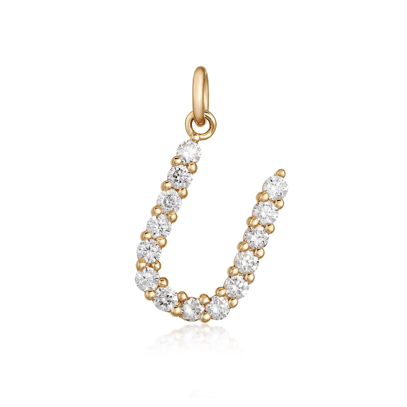 Diamond Initial Charm - Gold & Diamond Charms - EarStylist by Jo Nayor