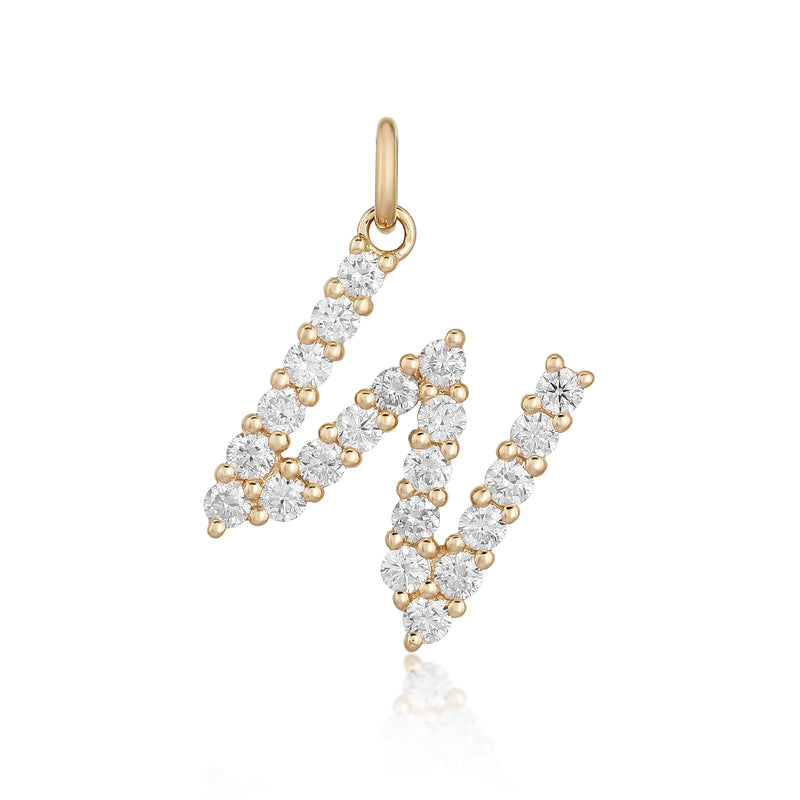 Diamond Initial Charm - Gold & Diamond Charms - EarStylist by Jo Nayor