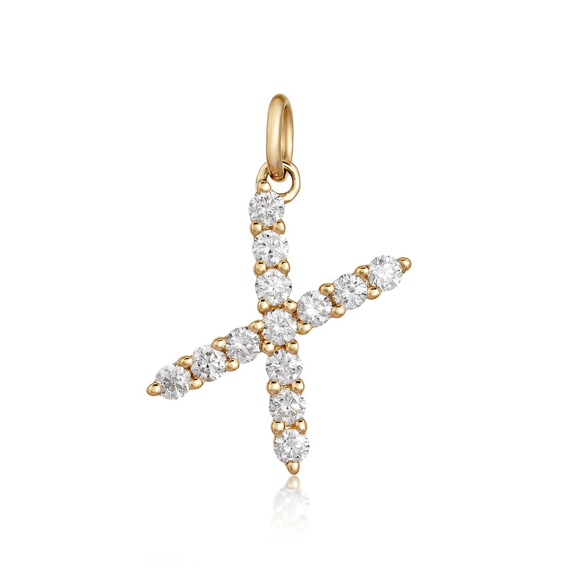 Diamond Initial Charm - Gold & Diamond Charms - EarStylist by Jo Nayor