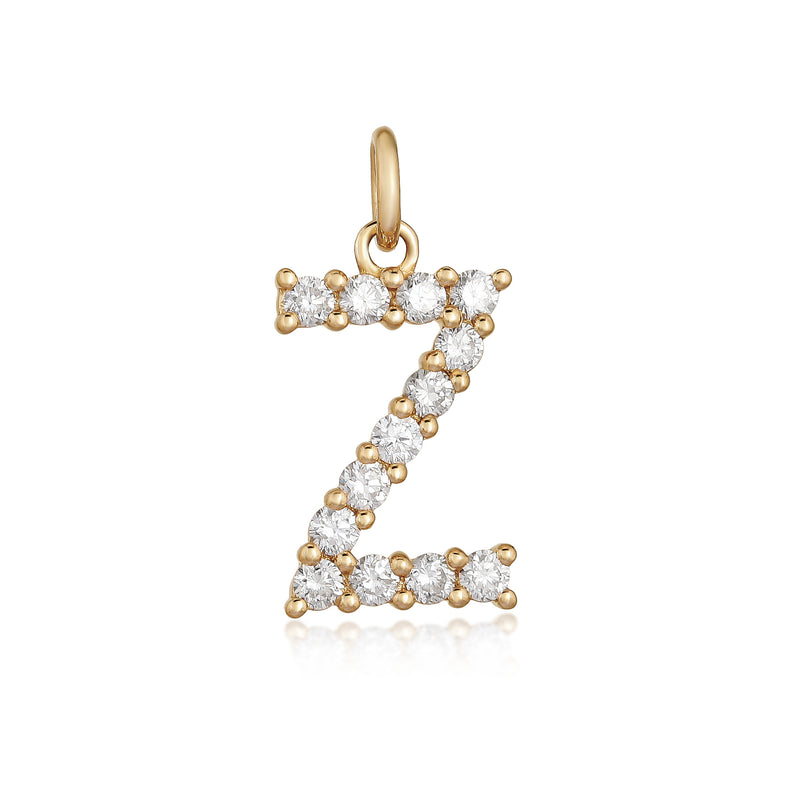 Diamond Initial Charm - Gold & Diamond Charms - EarStylist by Jo Nayor