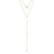 Three Diamond Lariat Necklace