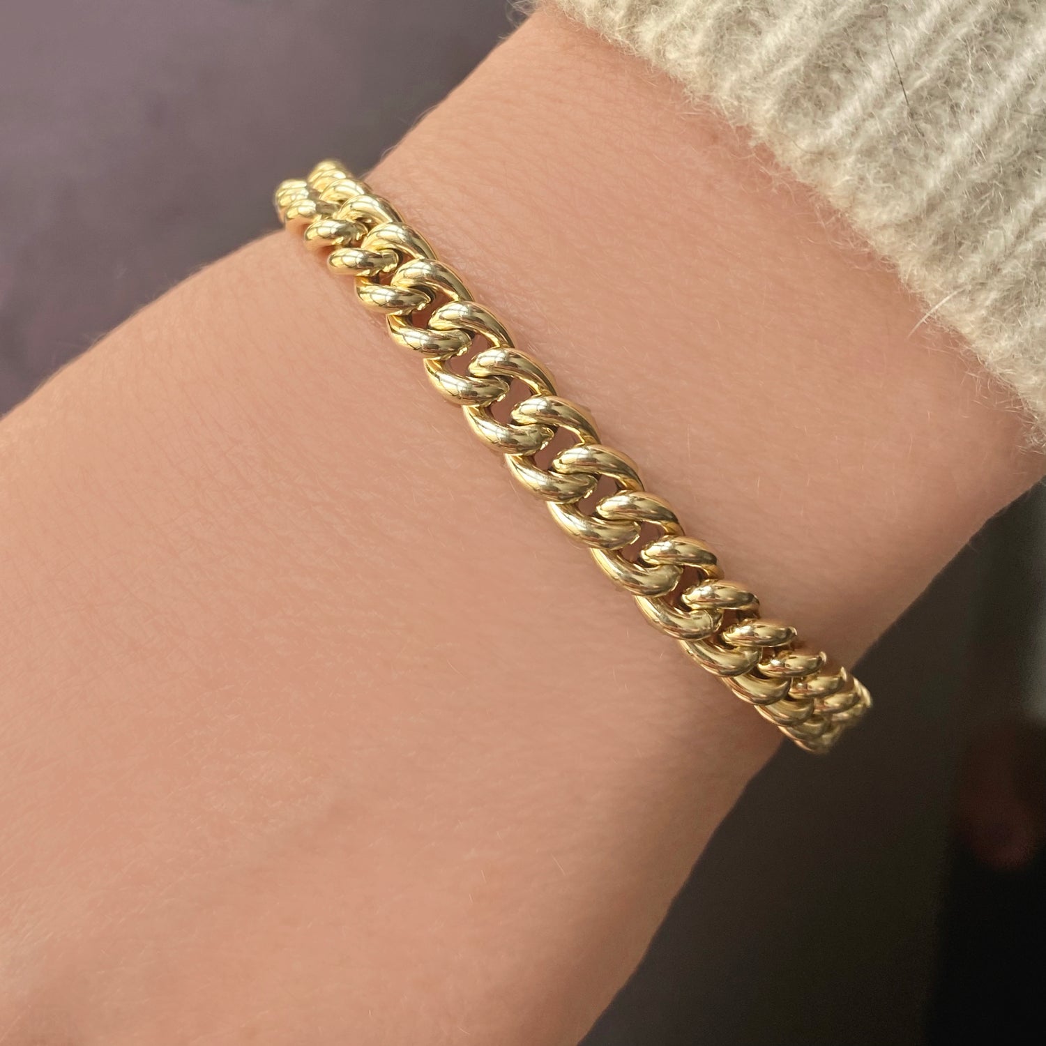 7mm Curb Link Bracelet - Designer Bracelet - Jo Nayor Designs