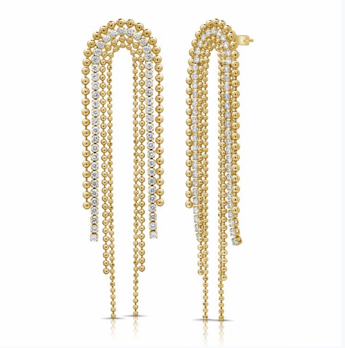 Electra Diamond Cascade Earrings