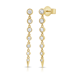 Bezel Diamond Duster Earring