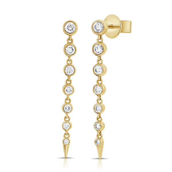 Bezel Diamond Duster Earring