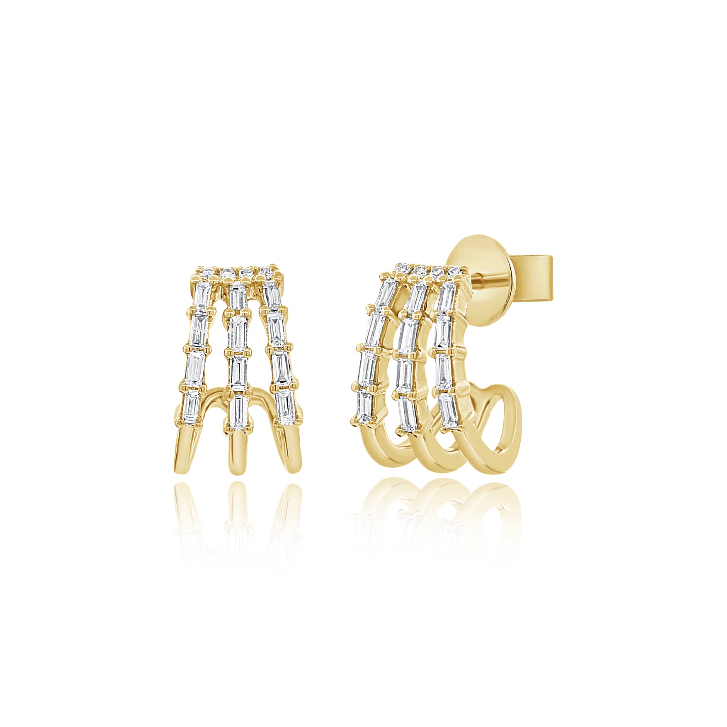 Baguette Diamond Garra Cage - The Ear Stylist by Jo Nayor