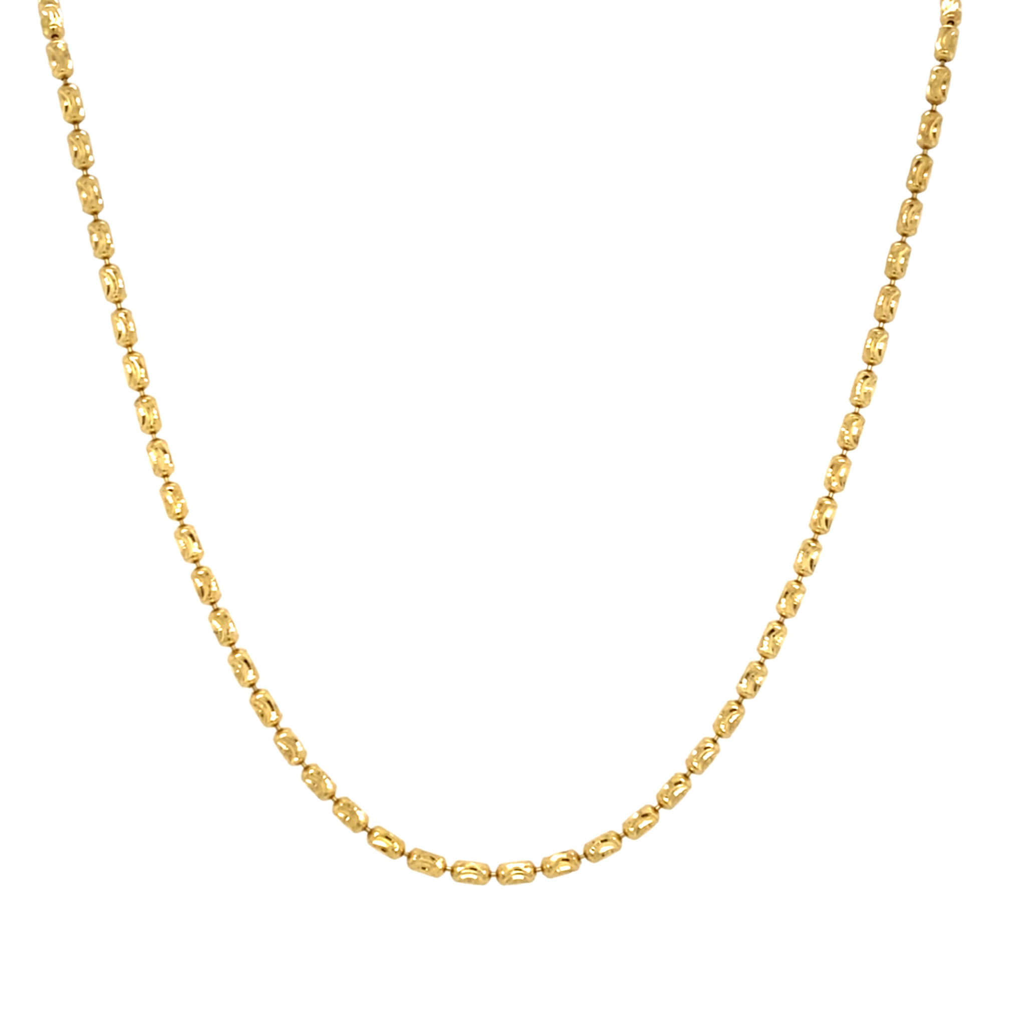 14K Gold Barrel Bead Necklace - The Ear Stylist by Jo Nayor