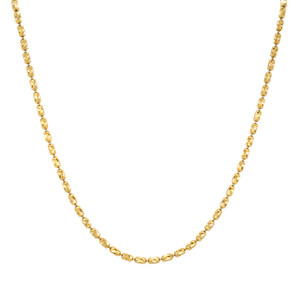 14K Gold Barrel Bead Necklace - The Ear Stylist by Jo Nayor