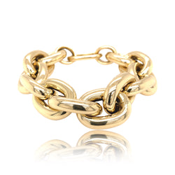 14K Gold Biggie Link Bracelet - Designer Bracelet - Jo Nayor Designs
