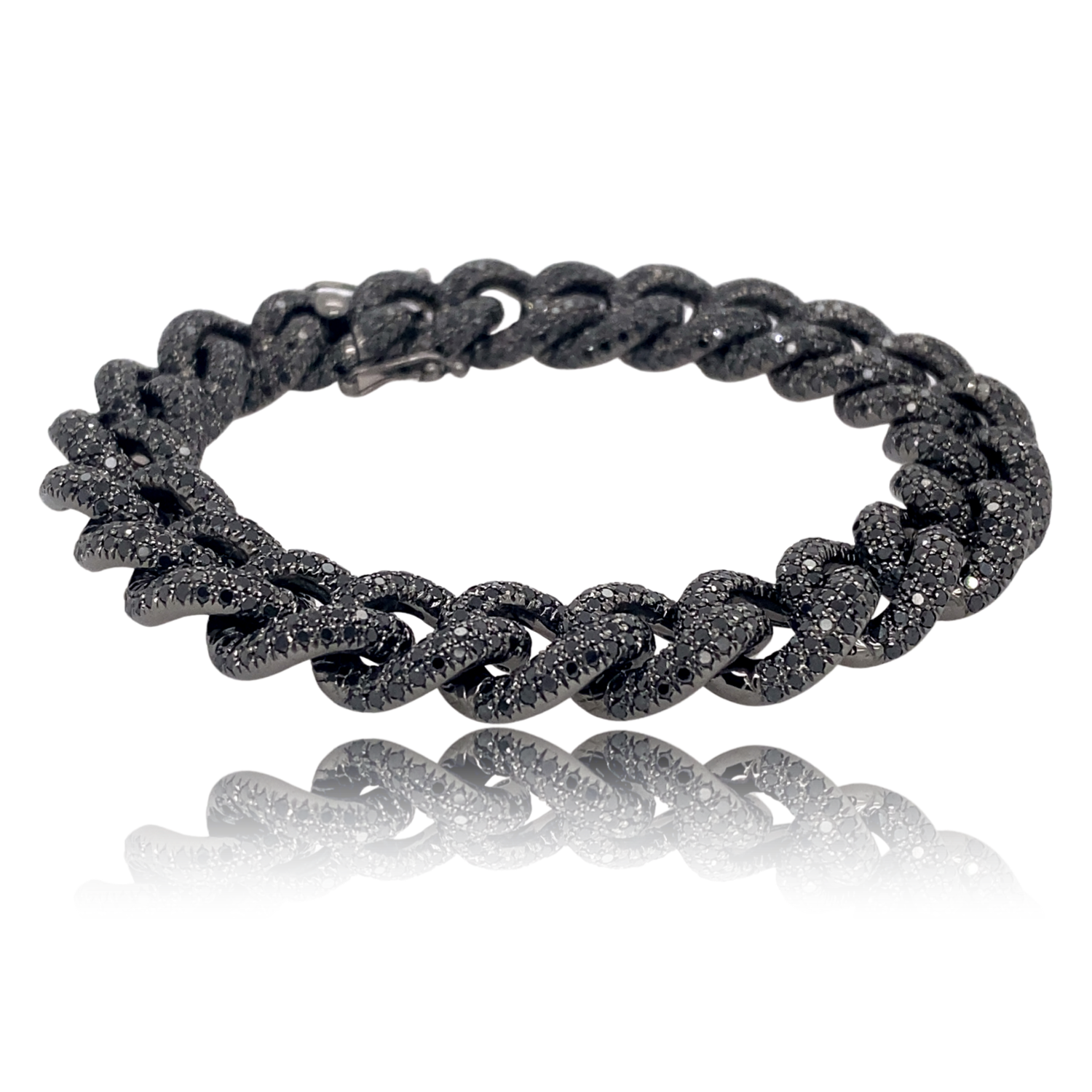 Black Diamond Curb Link Bracelet - Fine Jewelry - Jo Nayor Designs