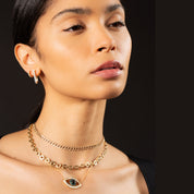 Blue Diamond Evil Eye Necklace - Diamond Necklace - Jo Nayor 